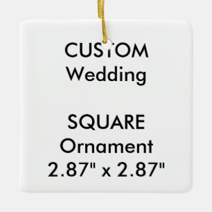 Wedding Custom SQUARE Ornament Hanging Decoration