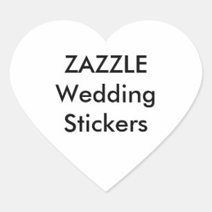 Wedding Custom Stickers HEART MATTE (20 pk.)