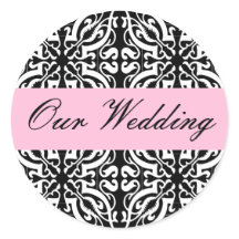 Wedding - Customizable (Black & White Damask)