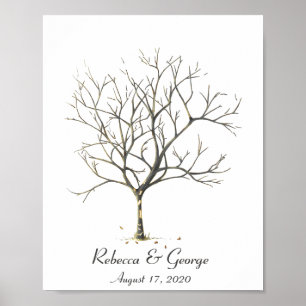 Wedding Customizable Fingerprint Tree Poster