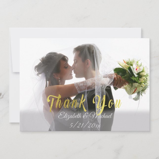 Wedding Customizable Thank you card (Front)