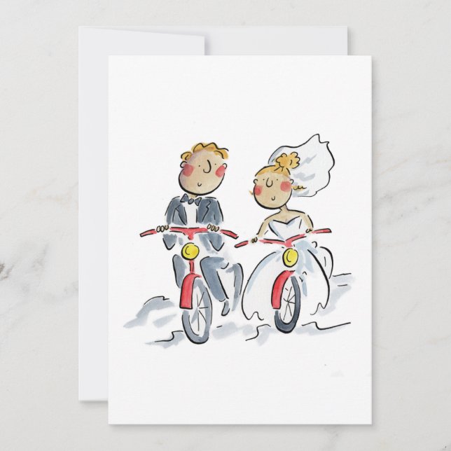 Wedding Cyclists Invitation (Front)