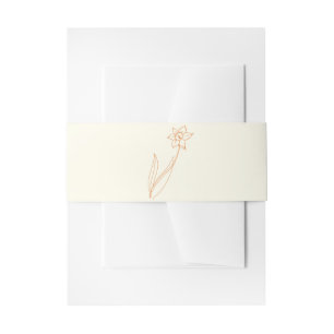 Wedding Daffodil Belly Band Invitation Belly Band