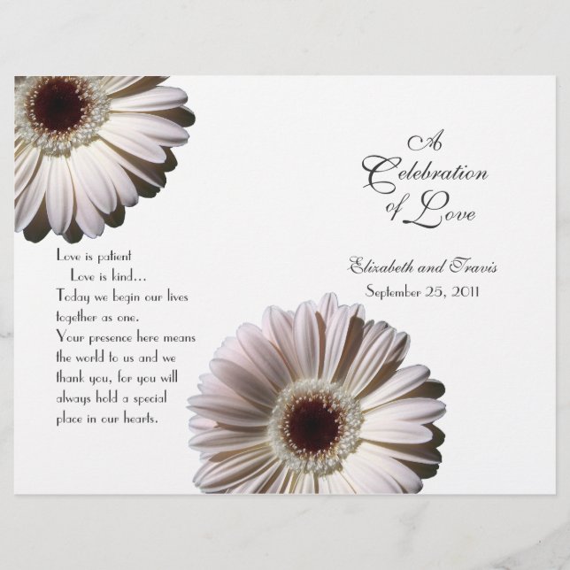 Wedding Daisy/ Program (Front)