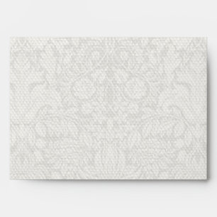 Wedding Damask Vintage White Wedding Old Lace Envelope