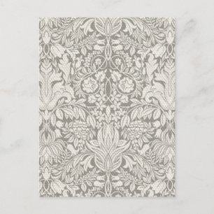 Wedding Damask Vintage White Wedding Old Lace Postcard
