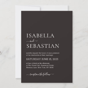 Wedding Dark Maroon Invitation