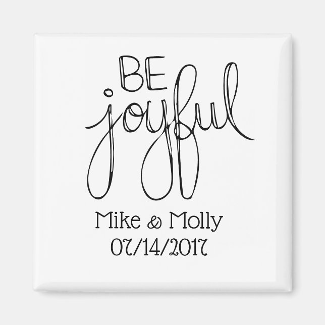 Wedding Date Favour Magnet (Front)