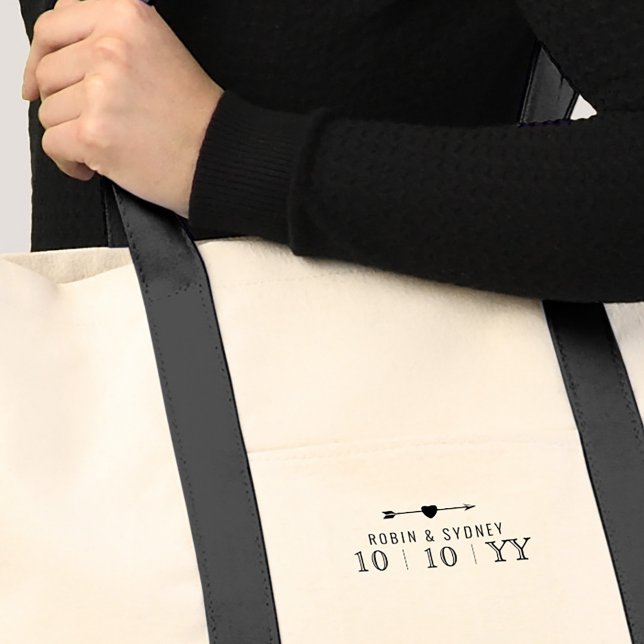 Wedding Date Minimalist |  Tote Bag (Elegant Minimalist Weekender Wedding Date Tote)