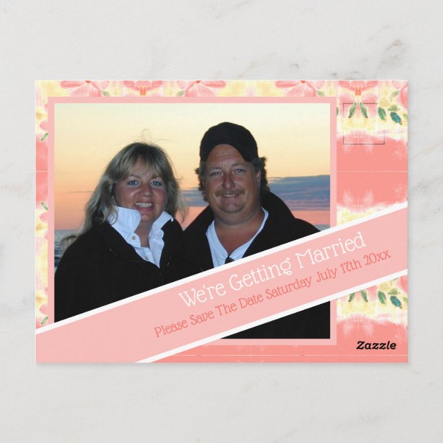 Wedding Date Note Postcard (Back)