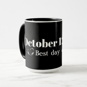 Wedding Date On Black Mug