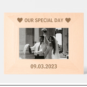 Wedding Date Personalized wooden picture frame