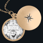 Wedding Date Vintage Birdcage Anniversary Necklace<br><div class="desc">Keepsake Necklaces Choose either Silver Plated or Sterling Silver</div>