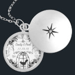Wedding Date Vintage Birdcage Anniversary Necklace<br><div class="desc">Keepsake Necklaces Choose either Silver Plated or Sterling Silver</div>