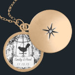 Wedding Date Vintage Birdcage Anniversary Necklace<br><div class="desc">More Bird Cage Weddings</div>