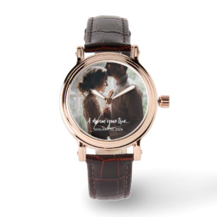 Wedding Date with Quote and Picture of Couple Watch