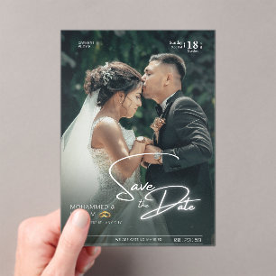 WEDDING DAY 2026 ACRYLIC INVITATIONS