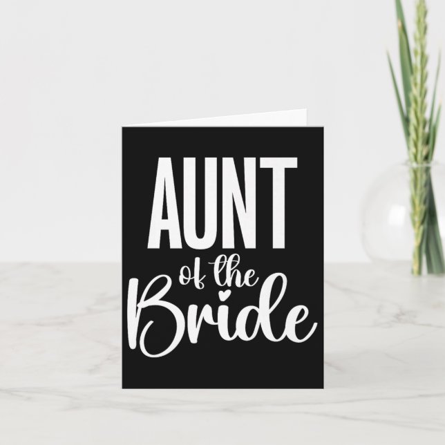 Wedding Day Aunt Of Bride Premium  Card (Front)