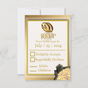 Wedding Day Bliss Elegant RSVP Card