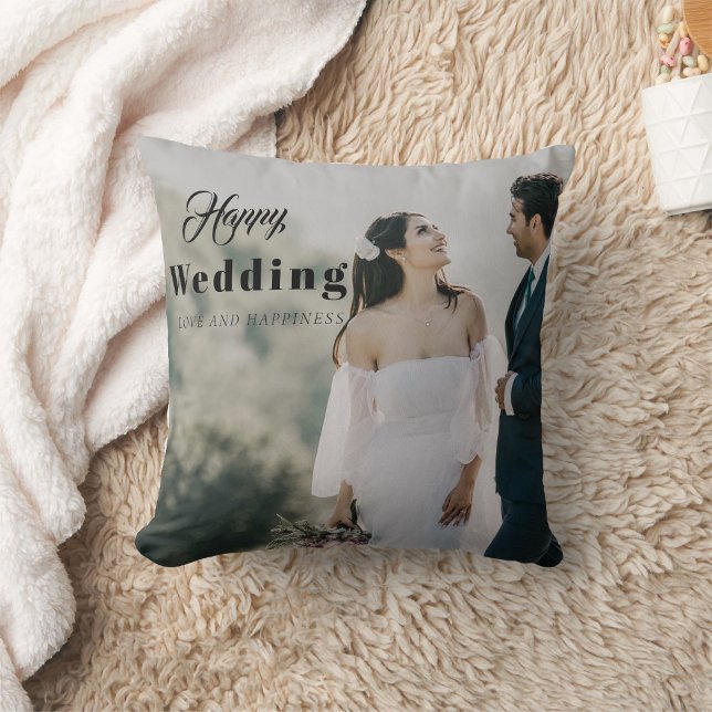 "Wedding Day Bliss" Personalized Newlywed Couple  Throw Pillow (Creator Uploaded)
