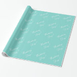 Wedding Day Blue wrapping paper<br><div class="desc">Trying to wrap a gift in the wedding colours? You can change the background colour and/or the text colour and font. This version says "Wedding Day" in a beautiful script.</div>