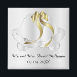 Wedding Day Bride / Groom Keepsake  Magnet<br><div class="desc">Wedding Day Keepsake magnets from the Bride and Groom ready to personalize. ✔Note: Not all template areas need changed. 📌If you need further customization, please click the "Click to Customize further" or "Customize or Edit Design" button and use our design tool to resize, rotate, change text colour, add text and...</div>