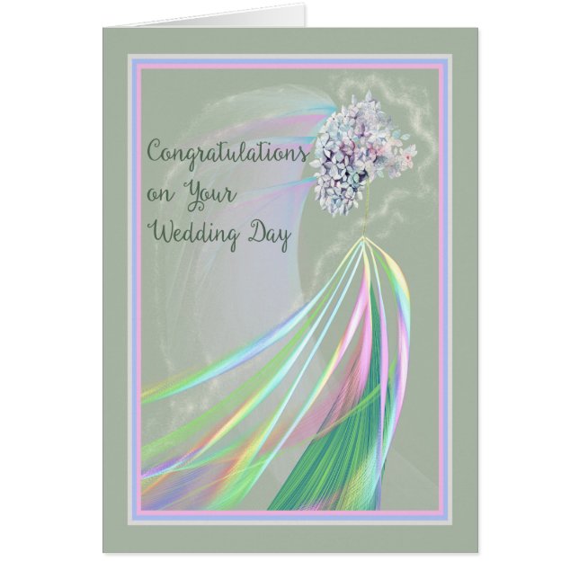 Wedding Day Card in Pastels (Front)