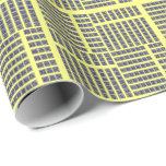 Wedding Day, Chamelot Blue 02-Gift Wrapping Paper<br><div class="desc">Wedding Day, Chamelot Blue (Gift Wrapping Paper)-A text only design. Decorative elegant lettering in dark blue spells out the words Wedding Day. The words are written eight times in block format. There are four blocks. The design is on a transparent background. I've chosen a pale yellow background. You may change...</div>