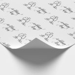 Wedding Day Champagne Glasses White Seamless Wrapping Paper<br><div class="desc">"Wedding Day Champagne Glasses White Seamless Wrapping Paper" offers a cute, festive pattern of champagne glasses and "Wedding Day" text, ideal for adding a sparkle to any wedding or bridal shower gift.</div>