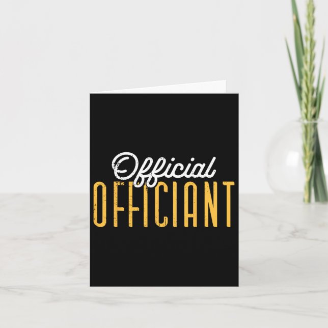 Wedding Day Clerical Officiant Ordained Minister C Card (Front)