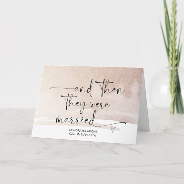 Wedding Day Congratulations for Bride and Groom Ca Card (Front)