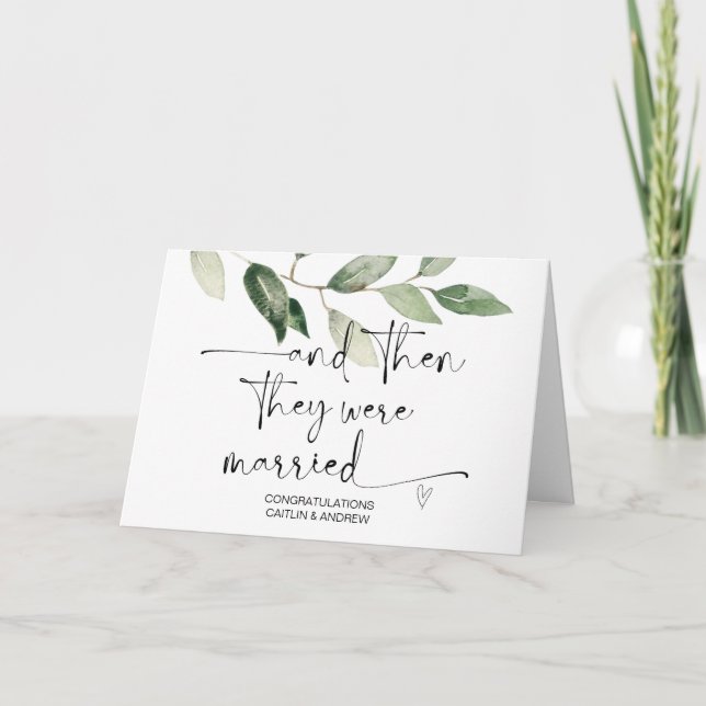 Wedding Day Congratulations for Bride and Groom Ca Card (Front)