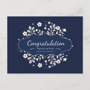 WEDDING DAY CONGRATULATIONS FOR COUPLE POSTCARD