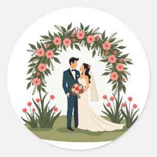 Wedding Day Couple Sticker
