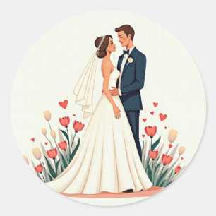 Wedding Day Couple Stickers