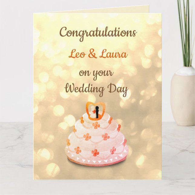 Wedding Day design Card (Front)