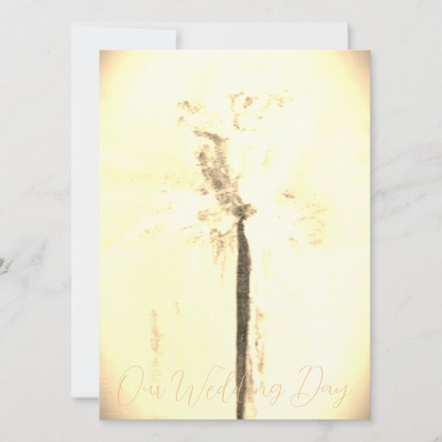 WEDDING DAY Flat Card INVITATION ART&DESIGN STYLE (Front)