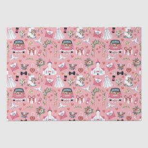 Wedding Day In Pink Tissue Paper