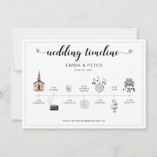 Wedding Day Itinerary Timeline  Program
