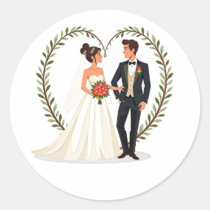 Wedding Day Love Hearts Stickers