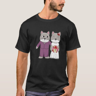 Wedding Day Marriage Cat Animal Cat Whisperer T-Shirt