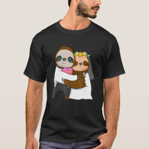 Wedding Day Married Sloth Whisperer Herbivore T-Shirt