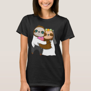Wedding Day Married Sloth Whisperer Herbivore T-Shirt