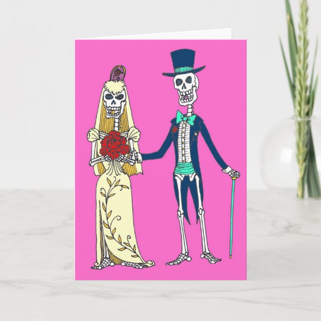 Wedding Day of the Dead Greeting Card (Front)