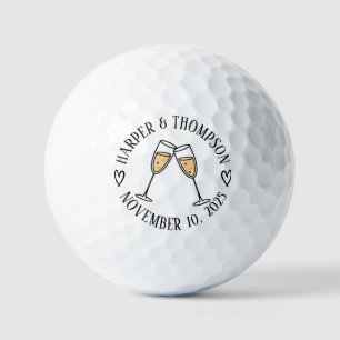 Wedding Day Party Gift Champagne Toasting Golf Balls