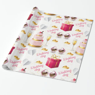 Wedding Day Pattern Wrapping Paper