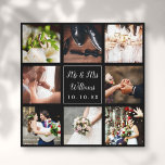 Wedding Day Photo Collage Personalized Canvas Print<br><div class="desc">Personalize with your eight favourite wedding day photos,  name and special date to create a unique photo collage,  memory and gift. A lovely keepsake to treasure! You can customize the background to your favourite colour. Designed by Thisisnotme©</div>
