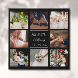 Wedding Day Photo Collage Personalized Faux Canvas Print<br><div class="desc">Personalize with your eight favourite wedding day photos,  name and special date to create a unique photo collage,  memory and gift. A lovely keepsake to treasure! You can customize the background to your favourite colour. Designed by Thisisnotme©</div>