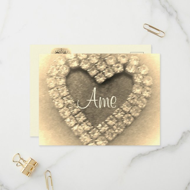 WEDDING DAY ROMANTIC INVITATION DESIGN  POSTCARD (Front/Back In Situ)