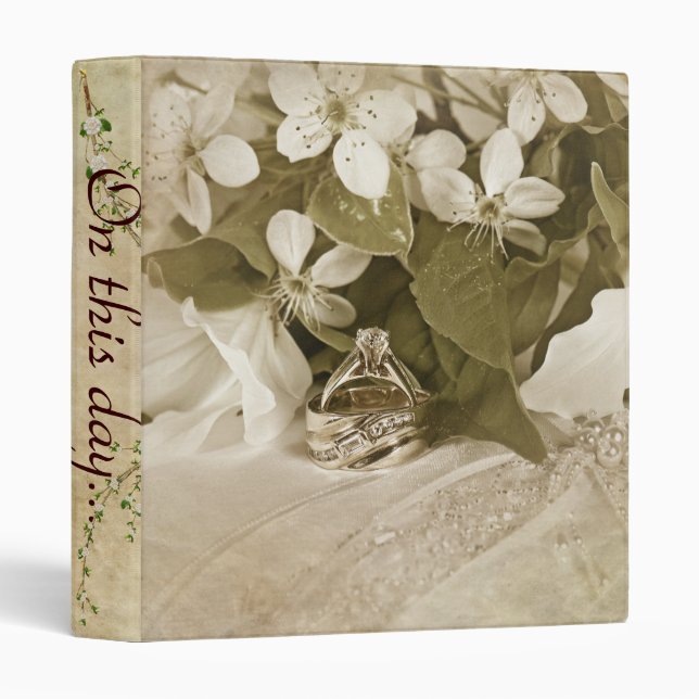 Wedding Day Trillium Bouquet Binder (Front/Spine)